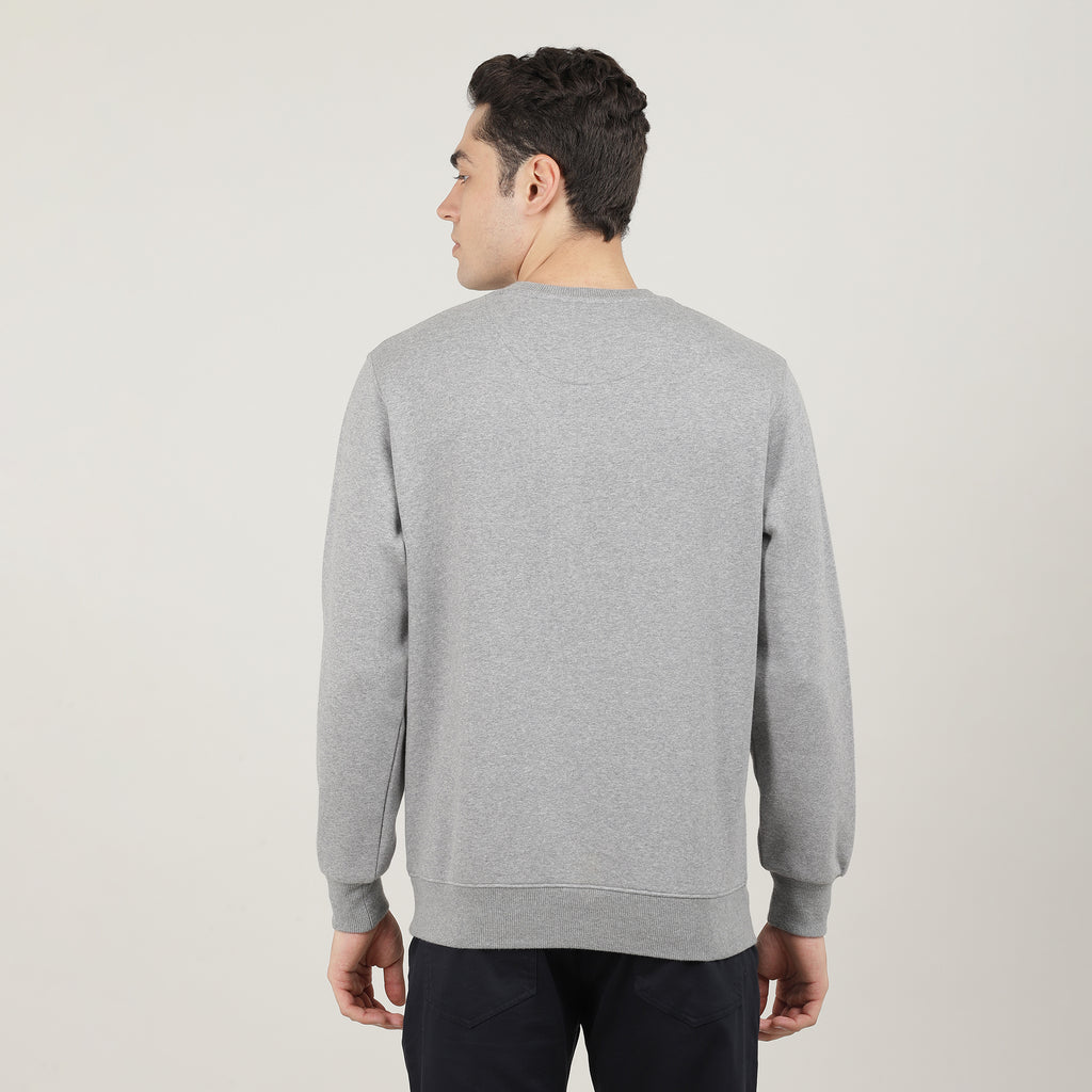 Grey Graphic Round Neck Sweatshirt