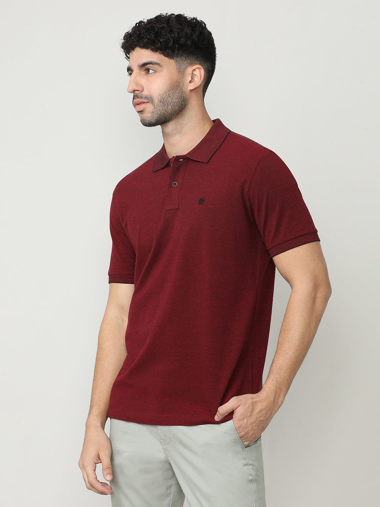 Burnt Red Birdeye Pique Polo T-shirt