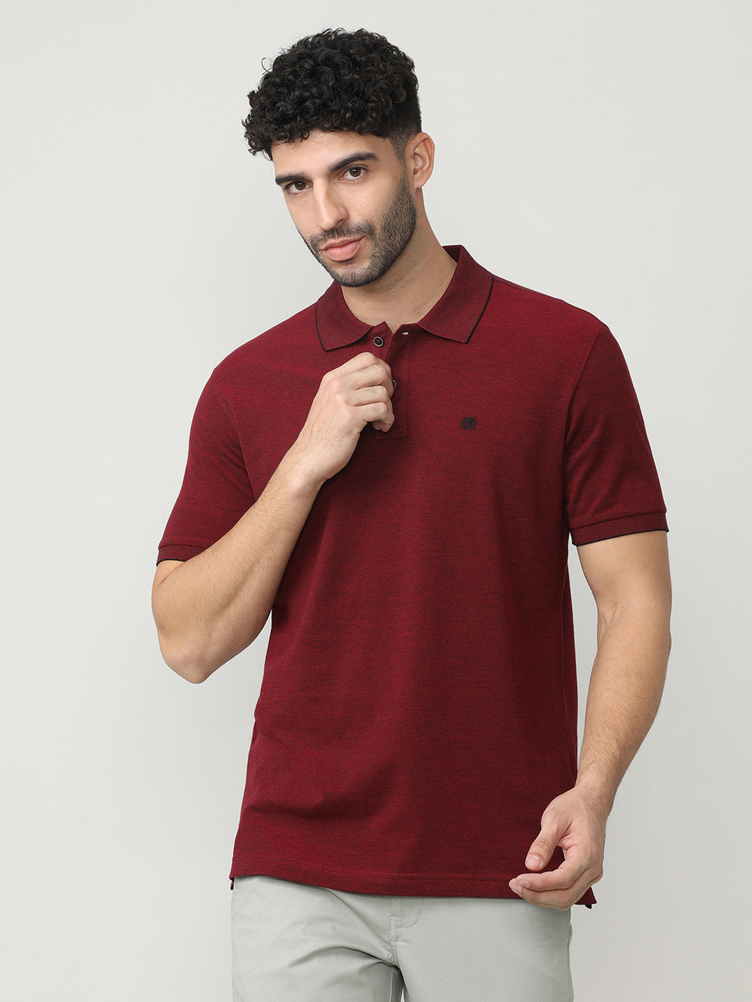 Burnt Red Birdeye Pique Polo T-shirt