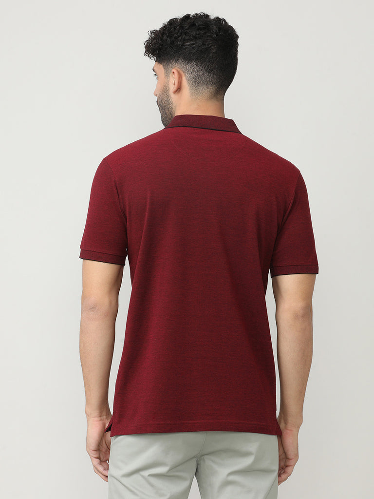 Burnt Red Birdeye Pique Polo T-shirt