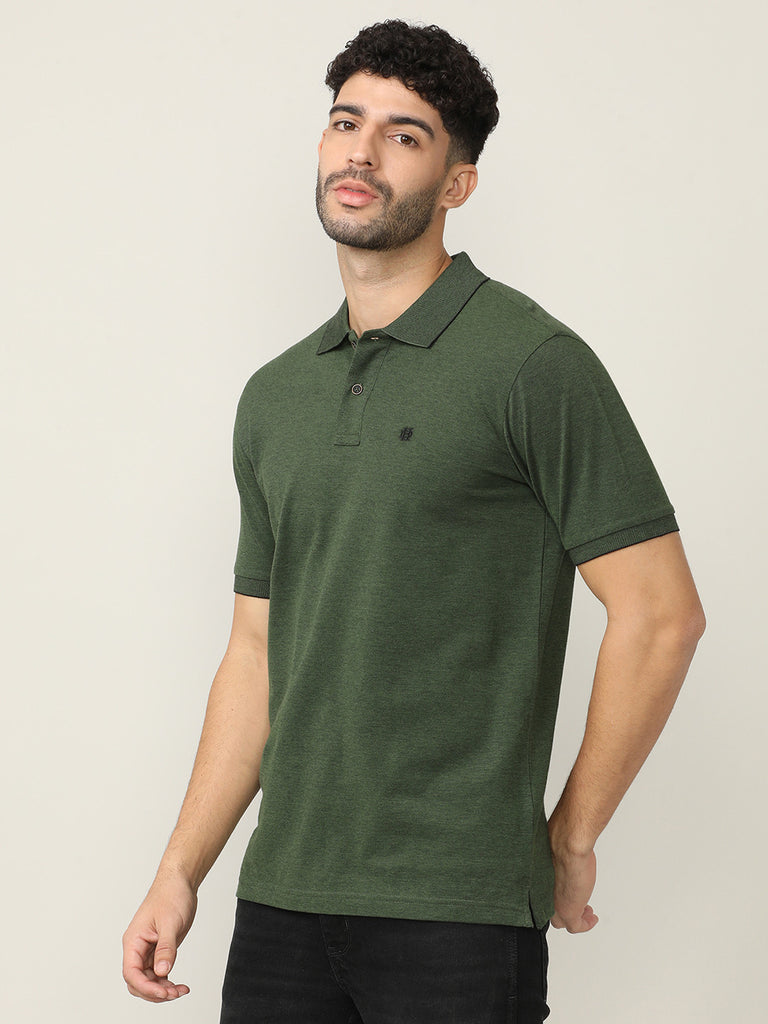 Olive Birdeye Pique Polo T-shirt