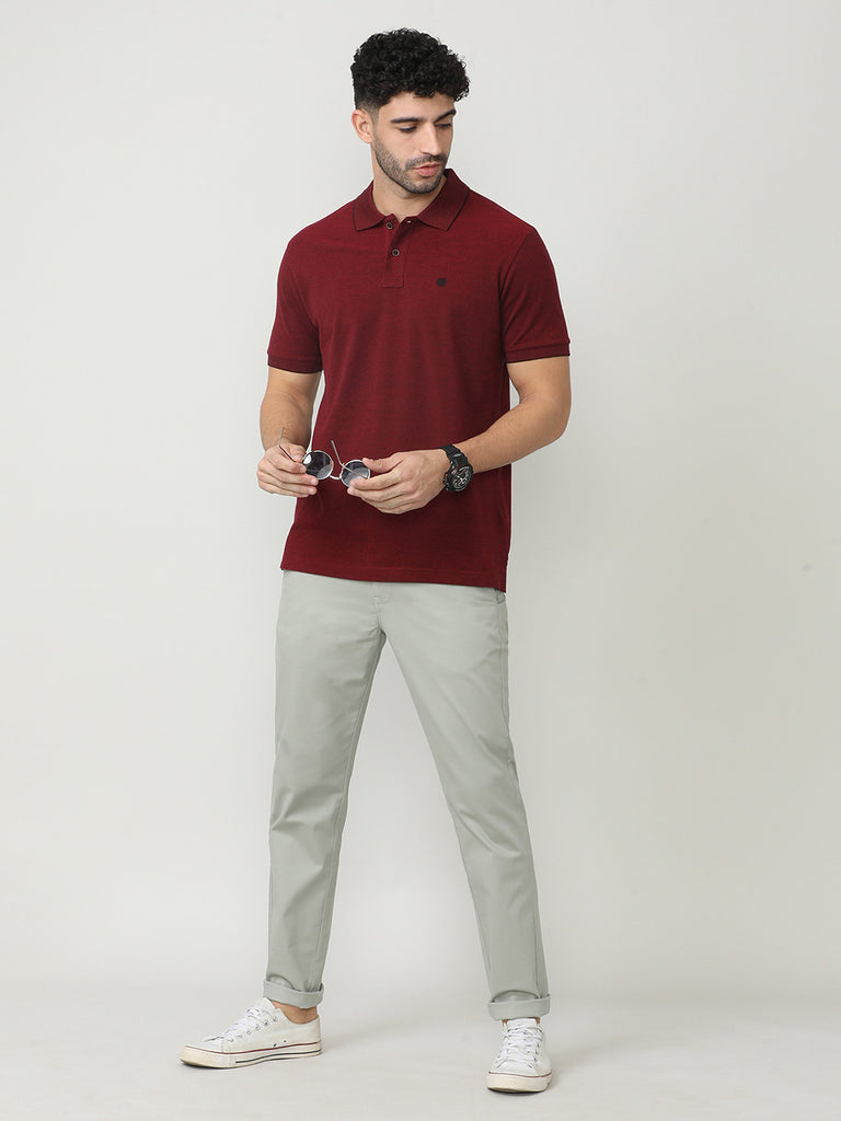 Burnt Red Birdeye Pique Polo T-shirt