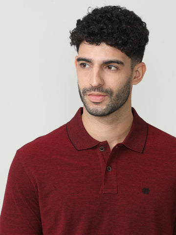 Burnt Red Birdeye Pique Polo T-shirt