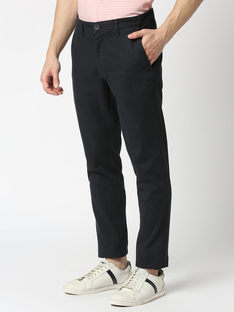 Dark Navy Cotton Trousers