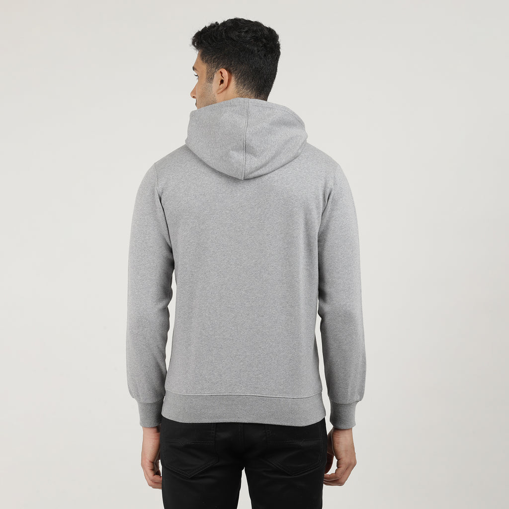 Medium Grey Melange, Fleece Full-Zip Hoodie