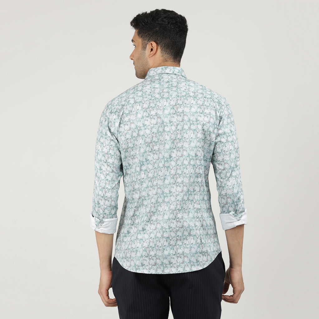 Fern Poplin Printed Shirt