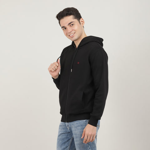 Black, Fleece Full-Zip Hoodie