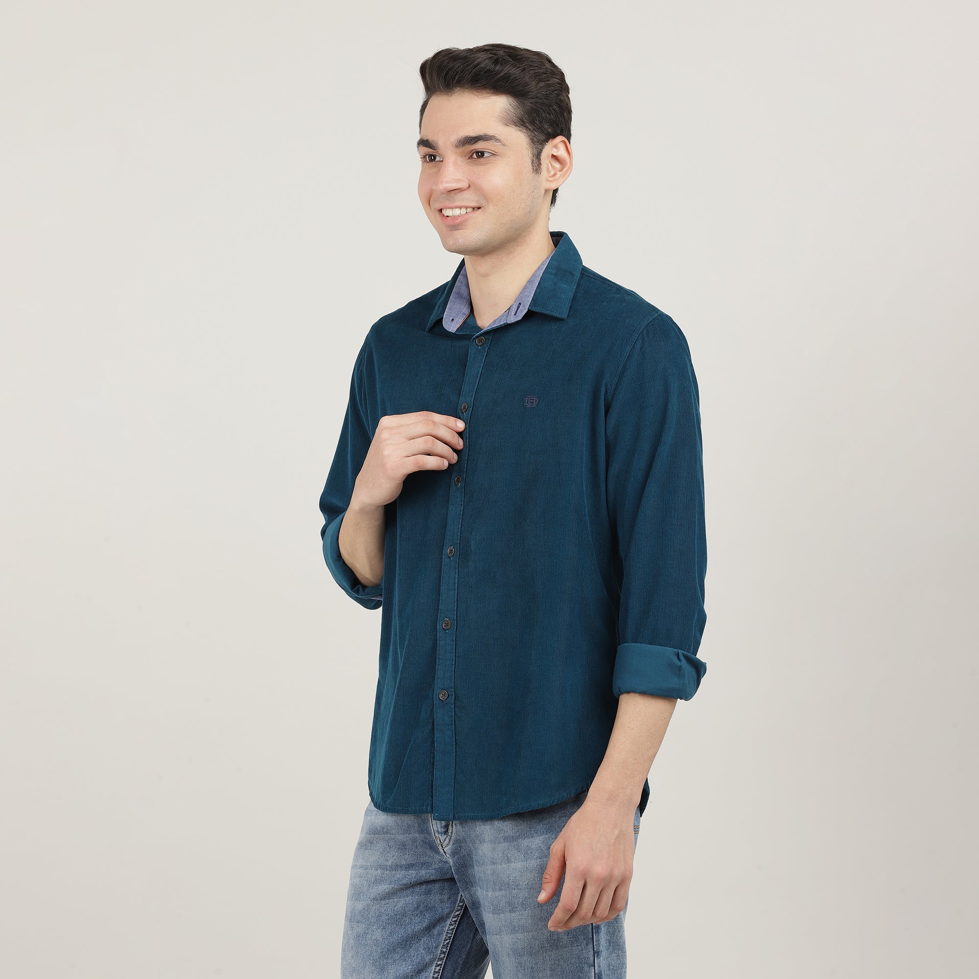 BOTTLE GREEN, FULL SLEEVES SHIRT, PLAIN-AW24