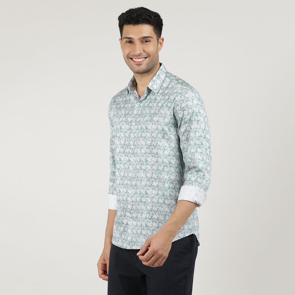 Fern Poplin Printed Shirt