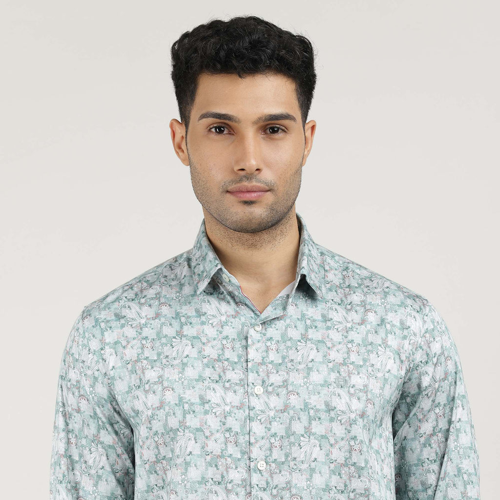 Fern Poplin Printed Shirt