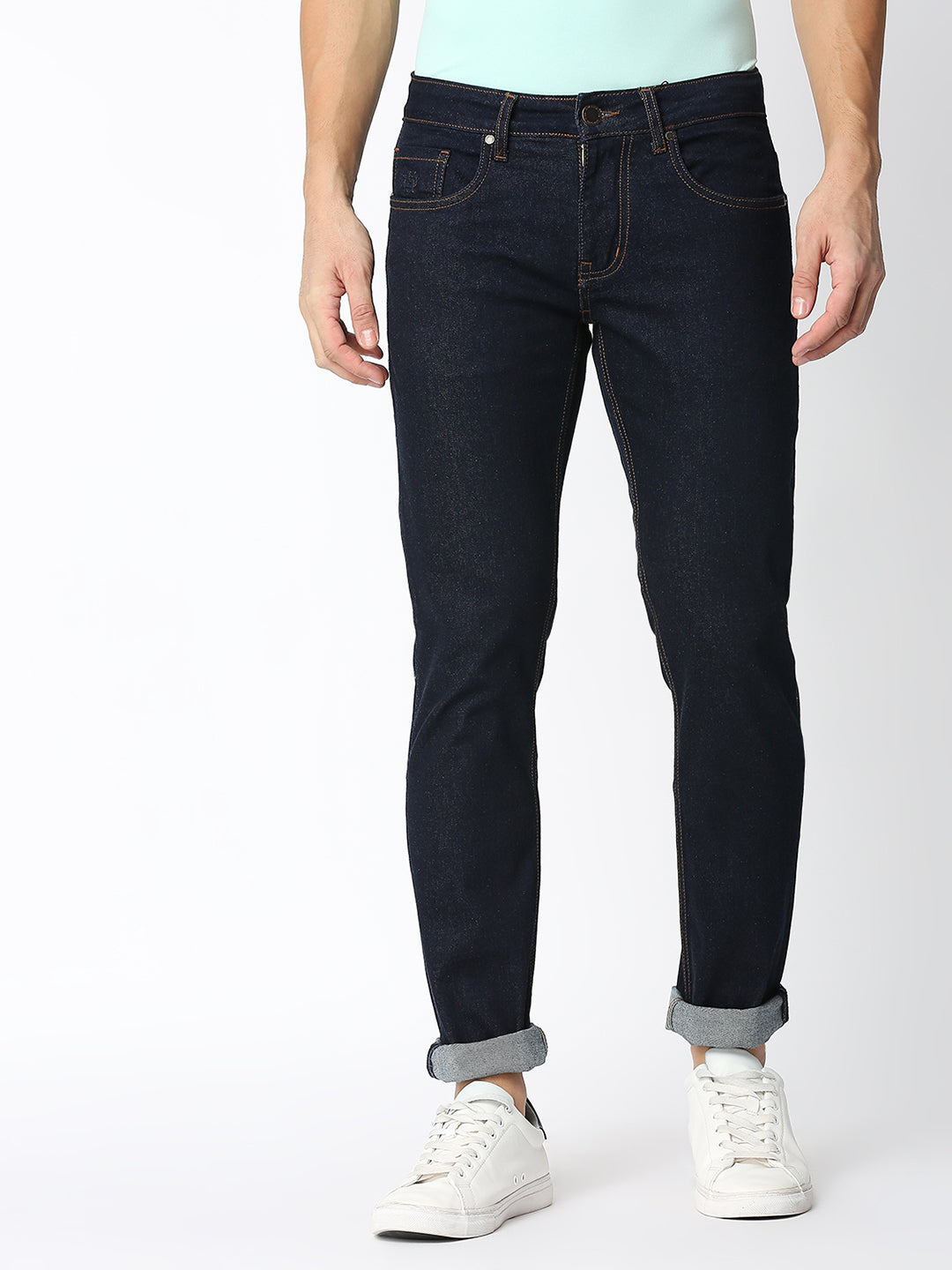 Mid Blue Indigo Stretch Jeans