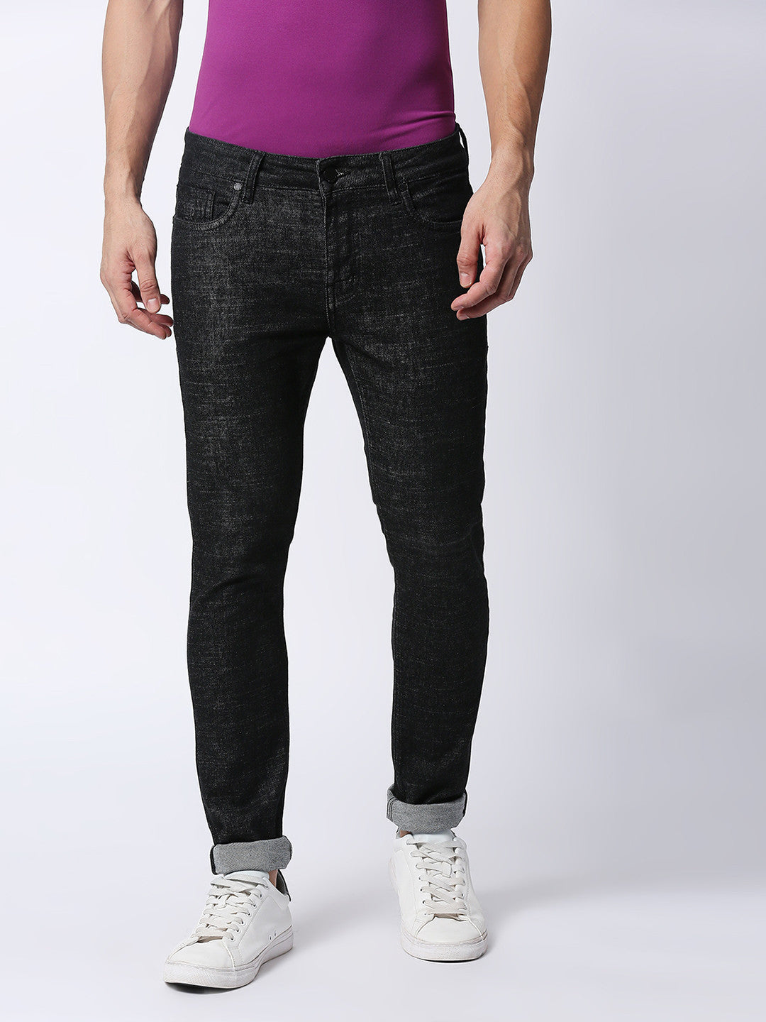 Raw Black Slim Tapered Stretch Denims