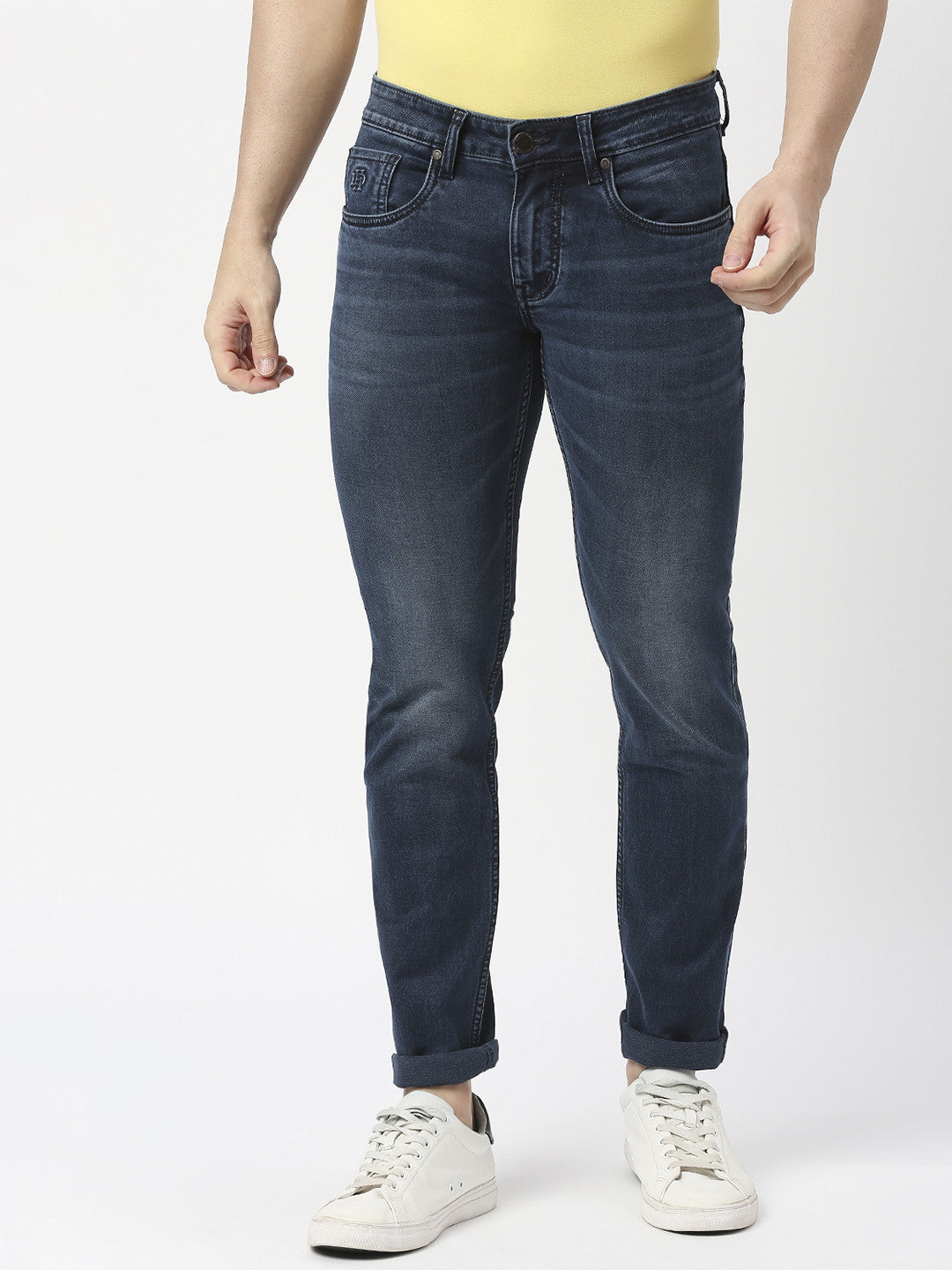 Indigo Blue Slim Tapered Indigo Stretch Denim