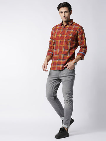 Grey Slim Straight Stretch Denim