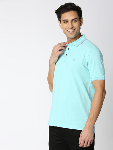 Aqua blue polo t shirt hotsell