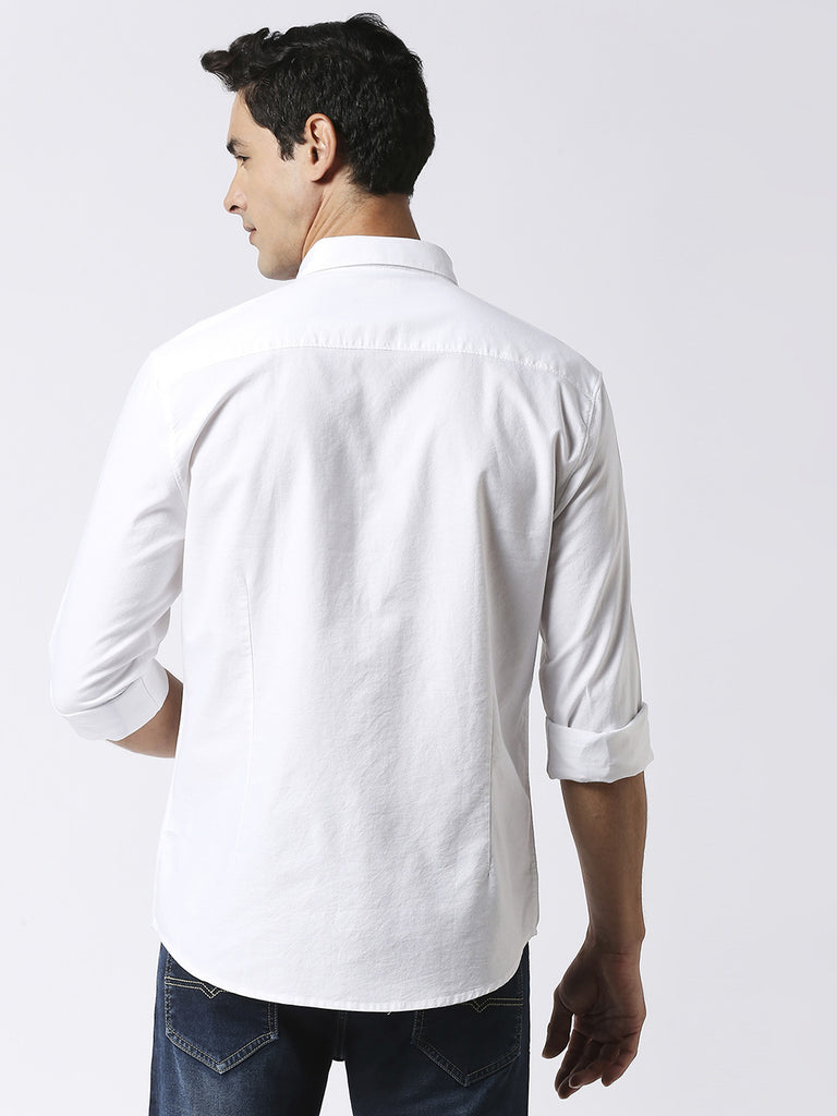 White Oxford Shirt With Pocket