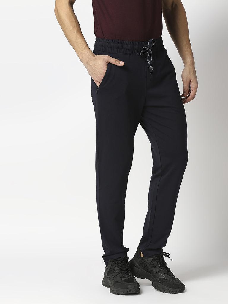 Navy Tencel Lycra Track pant