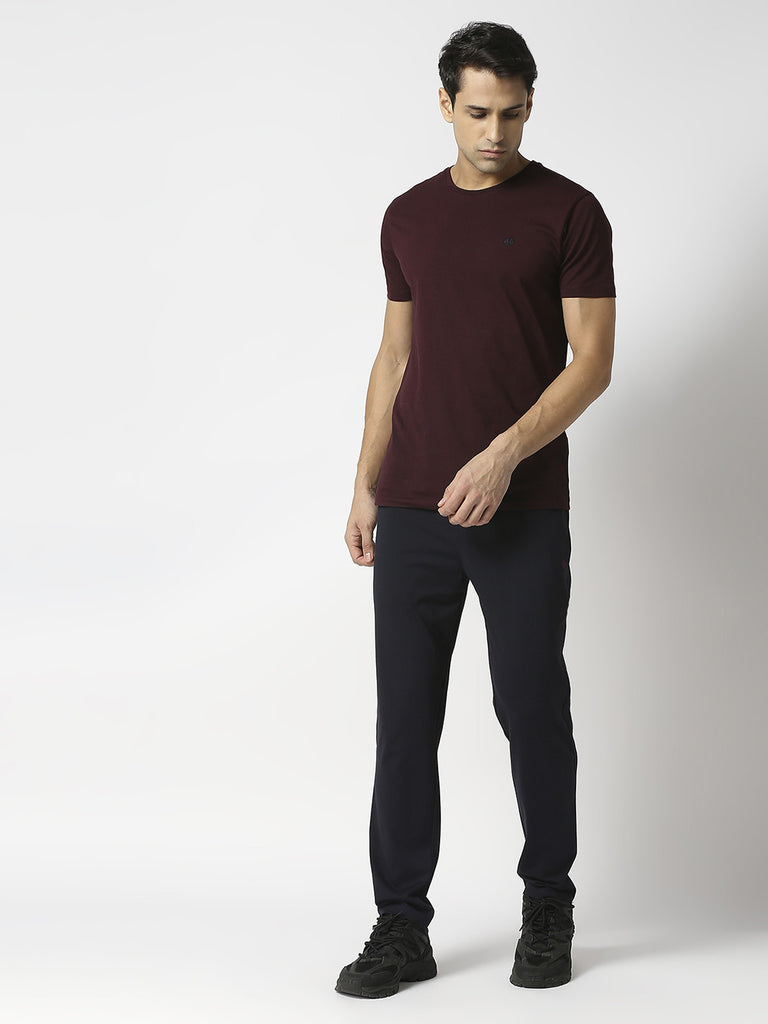 Buy Dragon Hill Black Tencel Lycra Track Pants online