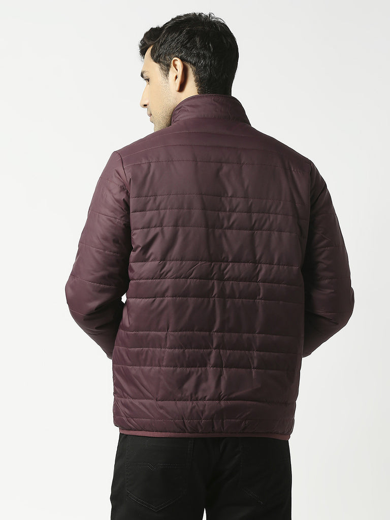 Deep Wine Puffer Jacket