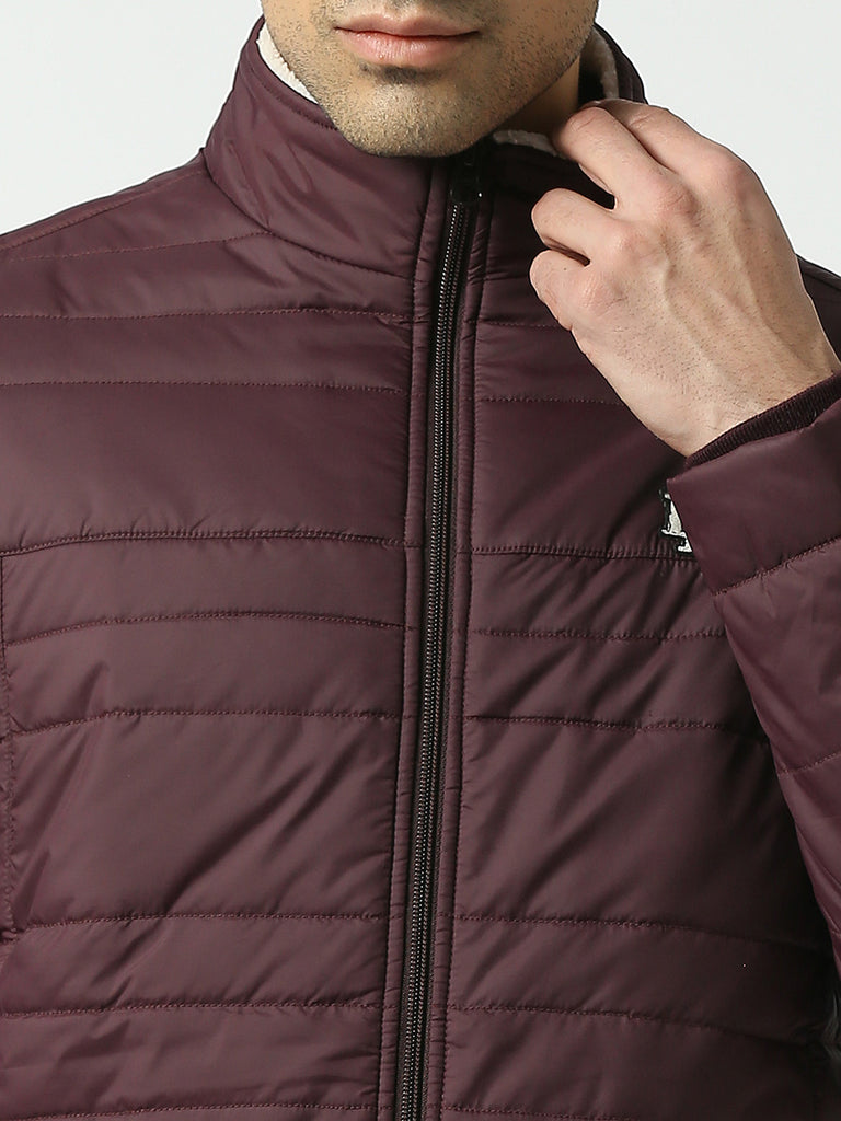 Deep Wine Puffer Jacket