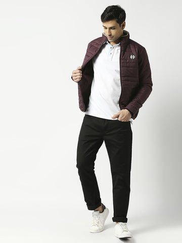 Deep Wine Puffer Jacket