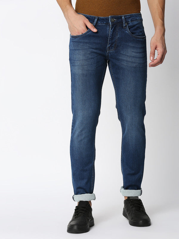 Deep Ocean Blue Stretch Jeans