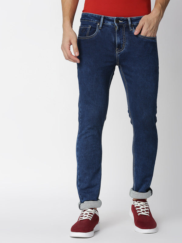 Cobalt Tinted Indigo Stretch Jeans